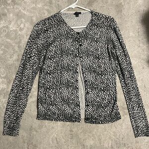 M Ann Taylor Leopard Print Cardigan